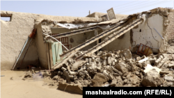 په پښین کې بارانونو او سېلاوونو لسګونه کورونه ړنګ کړي دي - د جولای ۱۱مې انځور.