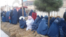 Displaced women from the Darzab and Qush-Teppa districts wait for assistance in Sheberghan.