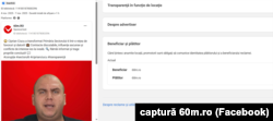 Postare sponsorizată 60m.ro critică la adresa lui Ciprian Ciucu, candidatul PNL la Primăria Capitalei.