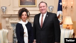 Masih Alined dhe Mike Pompeo