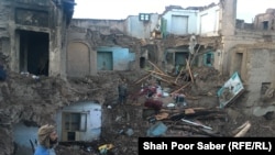 آرشیف- منزل رهایشی که در اثر سیلاب تخریب شده است. عکس جنبه تزئینی دارد