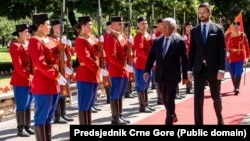 Predsjednik Evropskog savjeta Antonio Košta i predsjednik Crne Gore Jakov Milatović u Podgorici, 14. maj