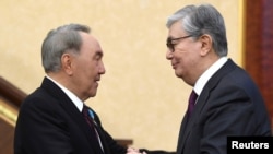 Нурсултан Назарбаев в день отставки с поста президента и передачи должности КасымөЖомарту Токаеву. Астана, 19 марта 2019 года