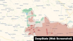 Добропільський виступ на мапі DeepState станом на 9 жовтня