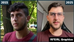 Маџеделдин Абдулхаи во Белград, Србија во 2015 година и на неодамнешна фотографија дома во Германија.