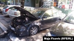 Zapaljeno auto Olivera Ivanovića