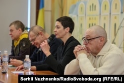 УКРАЇНА – Політичні в'язні з Білорусі, помилувані Олександром Лукашенком. Марія Колесникова, Віктор Бабарико, Олександр Федута, Володимир Лабкович. Пресконференція. 14 грудня 2025 року