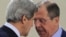 U.S. Secretary of State John Kerry (left) last met with Russian Foreign Minister Sergei Lavrov at a NATO-Russia foreign ministers meeting in April in Brussels.