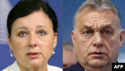 Vicepreședintele Comisiei Europene, Vera Jourova și prim-ministrul ungar Viktor Orban