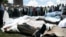 Dead bodies laid out after Uzbek forces opened fire on protestors in the city of Andijon in 2005.