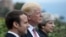 Президент Франції Емманюель Макрон, президент США Дональд Трамп і прем’єр-міністр Великобританії Тереза Мей (зліва направо) на саміті G7 на Сицилії 26 травня