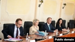 Shefja e Bashkimit Evropian, Ursula von der Leyen gjatë vizitës së saj në Prishtinë.