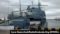 Фрегат "Гетьман Сагайдачний" біля причалу Одеського морського вокзалу, 2018 рік