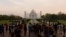 The Taj Mahal receives about 20,000 visitors a day from both India and abroad.