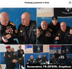 Predrag Llazareviq në uniform me simbolin "Ushtria Mbretërore Serbe në Atdhe".