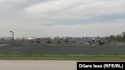 Коронавирус жұққан науқастарды емдеуге арналған госпиталь салынады деген жер. Шымкент, 16 сәуір 2020 жыл.
