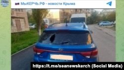 У Керчі на цивільний автомобіль впали уламки українського безпілотника в ніч проти 3 травня 2025 року, стверджує Telegram-канал «Мы – Керчь»