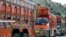 FILE: Trucks at the Gulam Khan border crossing between Afghanistan and Pakistan.