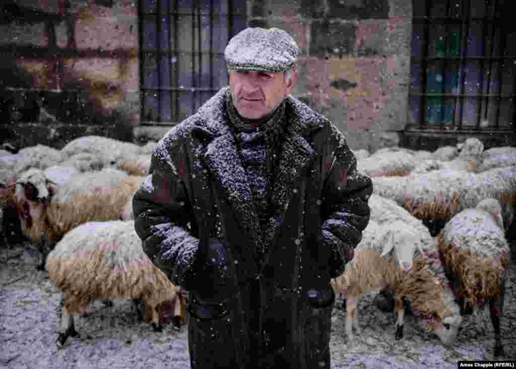 Samvel "The Bear" Melkonian, who sells sheep on the road leading to the Russian base. "Those murders hurt all of us, but we can't judge all the Russians by one crazy soldier. I can tell you now if the Russian Army pulled out of here, there'd be a Turkish flag flying over this town within the week," Melkonian says. "Azerbaijan and Turkey would come at us from both sides. We see the Russian soldiers come past here every day; they're OK lads. The only thing I have against them is they hardly ever buy our sheep!"