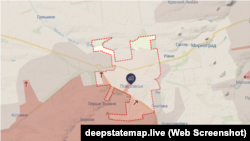 Покровськ на мапі DeepState станом на 12 листопада 2025 року