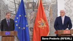 Komesar Johanes Han i premijer Crne Gore Duško Marković 