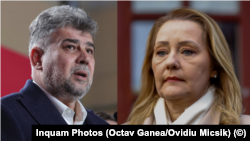 Marcel Ciolacu și Elena Lasconi (colaj realizat de Europa Liberă).