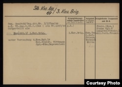 Учетная карточка 69 казачьего батальона. Источник: Bundesarchiv Freiburg.