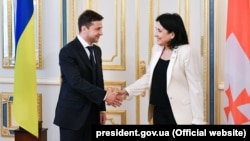 Владимир Зеленский и Саломе Зурабишвили (2019 год)