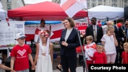 Світлана Тихановська на зустрічі з місцевою білоруською громадою, Вашингтон, 19 липня 2021 року