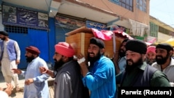 FILE: A Sikh funeral in the eastern Afghan city of Jalalabad in July 2018.