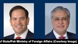د پاکستان د بهرنیو چارو وزیر اسحاق ډار او د هغه امریکايي انډول مارکو روبیو 
