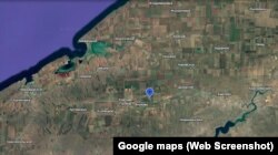 Местоположение Глебовского подземного хранилища газа на мысе Тарханкут в аннексированном Крыму. Скриншот спутниковой карты Google