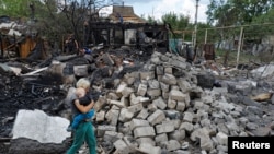 Horliwka şäheri rus goşunlarynyň howa hüjüminden soň. Ukraina. 2024. 