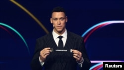 Футболдан әлем кубогының жеребе тарту рәсімінен. Вашингтон. 5 желтоқсан 2025 жыл. 