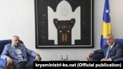 Ramush Haradinaj dhe Milan Radoiçiq gjatë takimit në vitin 2018.