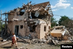 Жилой дом, разрушенный ударом, 27 августа 2023 года