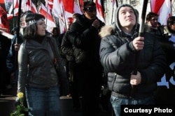 Маладафронтаўцы Наста Дашкевіч (Палажанка) і Ўладзімер Яроменак. Архіўнае фота.