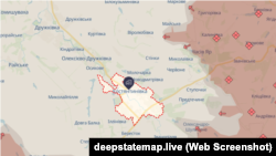 Костянтинівка на мапі DeepState станом на 9 жовтня 2025 року