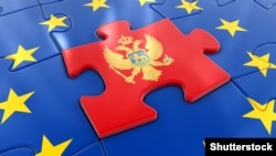 Grb Crne Gore unutar obilježja EU, ilustrativna fotografija