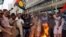 Supporters of Pakistan People's Party (PPP) burn tyres and chant slogans to condemn the arrest of former president Asif Ali Zardari in Karachi, June 10, 2019