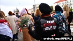 Архіўнае ілюстрацыйнае фота. Жаночы марш у Менску, 2020 год