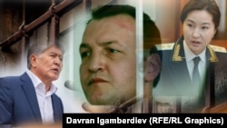 Алмазбек Атамбаев, Азиз Батукаев жана Индира Жолдубаева (солдон оңго карай). Коллаж.