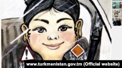 Türkmenistanyň resmi metbugatynda çap edilen karikatura. Köçe-ýol belgilerini gulakhalka hökmünde dakynan aýal ulag dolandyrýar. Arhiwden alyndy. 