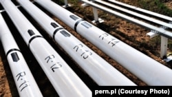 Трубаправод, які вядзе з Расеі і Беларусі ў Польшчу. Ілюстрацыйнае фота