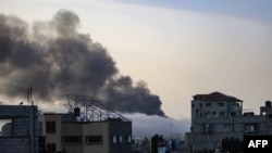 ქალაქი რაფაჰი ისრაელის მიერ დაბომბვის შემდეგ. 10 მაისი, 2024 წელი 