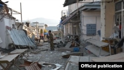 Нагорный Карабах - город Степанакерт после бомбежек, 31 октября 2020 г.