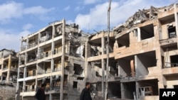 Согуштан кыйраган Сириянын Алеппо шаары.