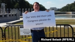 Furloughed federal employee John Aucott is "embarrassed" for the people who came to see Washington.