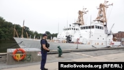 Два патрульні катери класу «Айленд», які США передали Військово-морським силам України. Балтимор, 27 вересня 2018 року