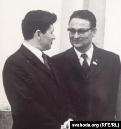 Іосіф Навумчык і Генадзь Бураўкін у Віцебску, 1972 год. Архіўнае фота